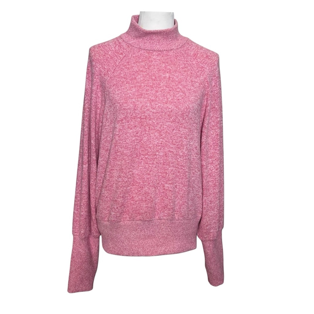 Anthropologie Maeve‎ Laney Sweater Women’s Size Medium Pink Mockneck Cozy Casual - Picture 2 of 10